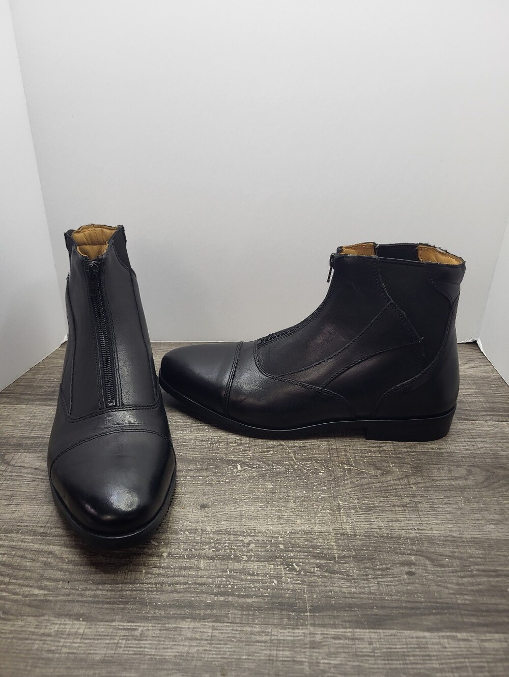 Ego7 Taurus Paddock Zip Up Boots Black Leather Women’s Size EU 42- US 10